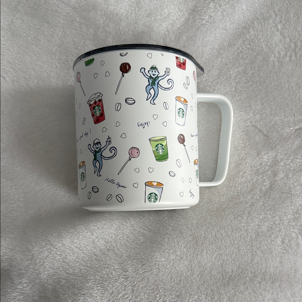 Roller Rabbit White Coffee Mug with Playful Design